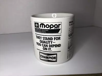 Mopar Chrysler Motor Genuine Parts 1988 Calendar Coffee Mug • $35