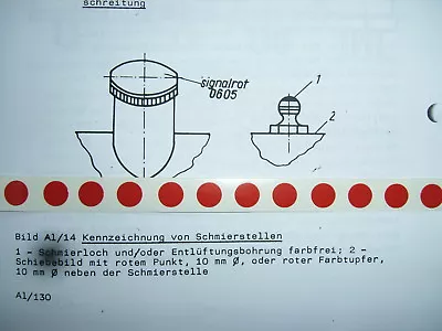 Kennz.v. Sticker Lubrication Points NVA GDR IFA Trabi Bucket LO W50 Ural GAZ UAZ  • $3.14