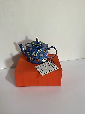 Kelvin Chen Teapot Mini Enameled Sea Life # 1172 Vintage 1999 • $24.99
