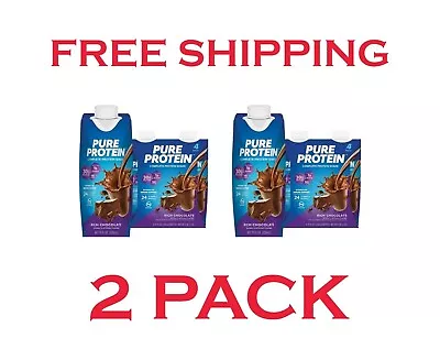 Pure Protein Shake Rich Chocolate 30g Protein 11 Fl Oz 8 Ct Free Shipping • $17.20