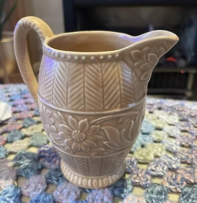 Vintage Sylvac Falcon Ware Pattern No 360 B Beautiful Cream Beige Floral  Jug • £20