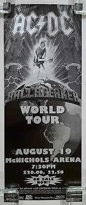 $50 • Buy AC/DC Ballbreaker World Tour 1996 McNichols Arena CO CONCERT POSTER Angus YOUNG