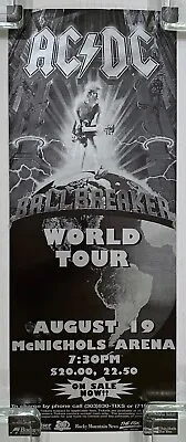 AC/DC Ballbreaker World Tour 1996 McNichols Arena CO CONCERT POSTER Angus YOUNG • $50