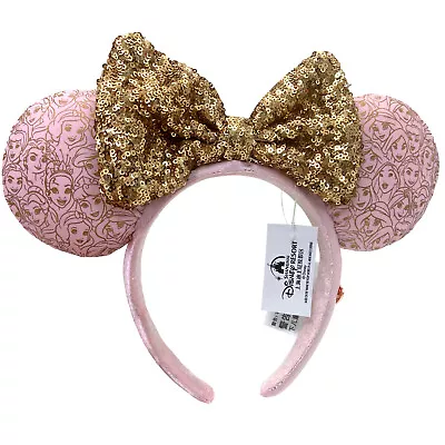 DisneyParks Pink Gold Minnie Mouse Bow Princess Ears Mickey Headband Ears • $15.19