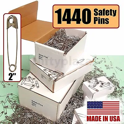 NiftyPlaza 1440 Extra Large Safety Pins 10 Gross Box Brand New Size 2  Crafting • $44.99