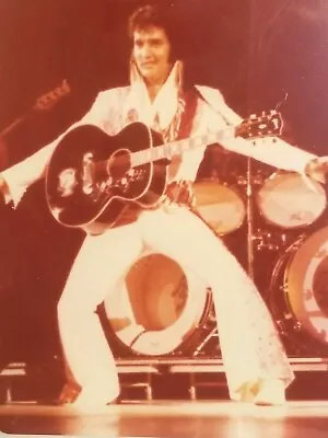 Elvis Presley White Jumpsuit + Guitar Picture Photo Wall Hanging In Concert • $12.99