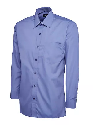 Mens Classic Long Sleeve Easy Care Formal Shirts - WORK CASUAL & OFFICE SHIRT • £15.95