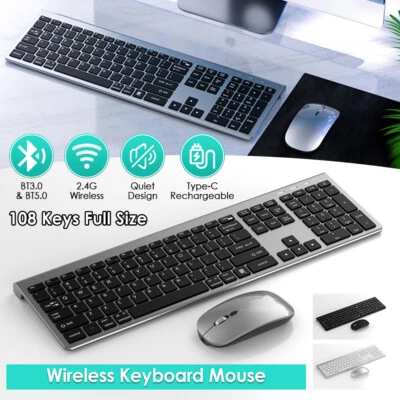 £27.99 • Buy Wireless Keyboard And Mouse Combo Set Slim For PC Laptop Desktop Apple Mac