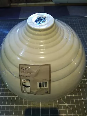 MODERN METAL Ceiling Pendant Light Shade Cream - BRAND NEW - INDUSTRIAL STYLE • £6.99