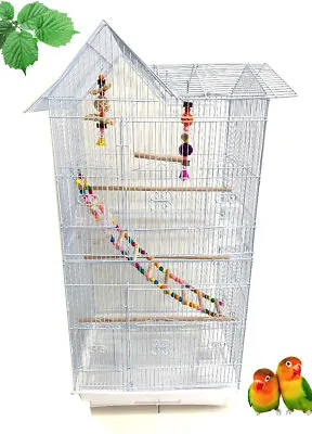 Large Bird Flight Cage W/Toys Canary Aviary Parakeet Cockatiel LoveBird Finch  • $44.45