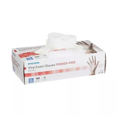 McKesson Vinyl Exam Glove Standard Cuff Length X-LARGE 100 Per Box • $13.49