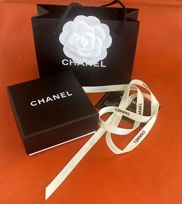 Authentic Chanel Bag Valvet Pouch Box Ribbon & Card - BRAND NEW • £39.99