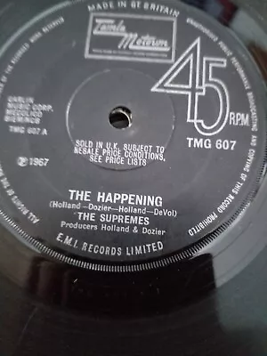 Tamla Motown - The Supremes - 45 Rpm 7  Single Vinyl Record - The Happening • £1