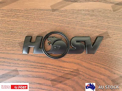 Black HSV Racing Badge Emblem Holden Commodore GTS R8 Clubsport Matte Metal • $28.85