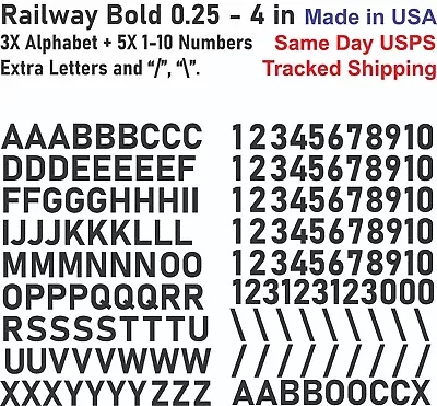 3X Alphabet & 0-10 Vinyl Decal Numbers - Mailbox Wall Address Locker Stickers • $8.91