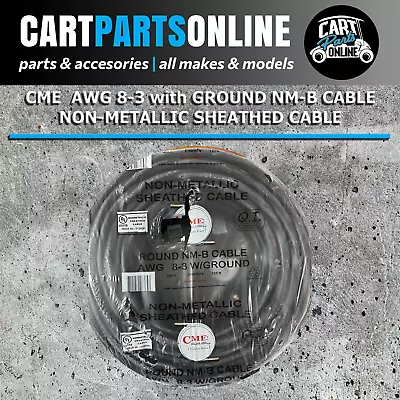 HOT BUY!! CME - 125 Ft. (+/-) 8/3 Solid NM-B AWG W/Ground Non Metallic Cable 8-3 • $249.97