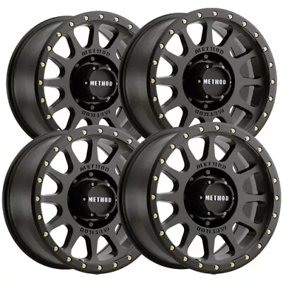 (Set Of 4) Method MR305 NV 18x9 8x6.5  +18mm Matte Black Wheels Rims 18  Inch • $1203.96