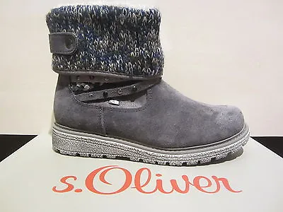 S.Oliver Ankle Boots Winter Boots Grey Warm Lined New • $51.24