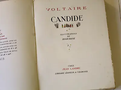 Candide - Voltaire Illustrated By Roger Mauge (1945)  Limited Edition Slipcase • $105.50