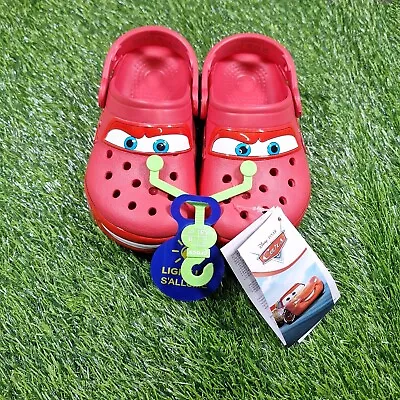 Lightning McQueen Light Up Crocs Kids Size 11C 209381-610 BRAND NEW Shoes C11 • $104