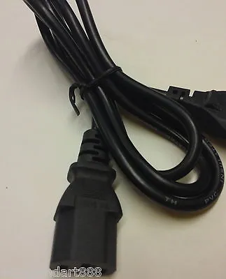 UK 3 Pins 13A Fused Mains To Kettle Leaf Laptop Power Cable H26UK • £4.50