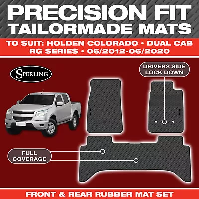 For Holden Colorado Dual 2012-2020 Custom Car Floor Mats Rubber Black • $88.99