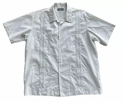 Creaciones Chesters Guayabera SZ 44 Made In Merida Yucatan Mexico Short Sleeve • $19