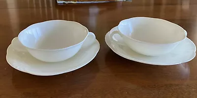£34.24 • Buy Villeroy & Boch Arco Weiss 2 Cream Soup Bowls, 5.25” & 2 Under Plates 7”