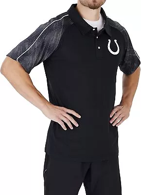 Zubaz Indianapolis Colts NFL Men's Elevated Polo W/Tonal Viper Print Accent • $37