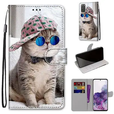Cat Wallet Phone Case For IPhone Samsung Huawei Sony OPPO ZTE Moto Google Xiaomi • £6.29
