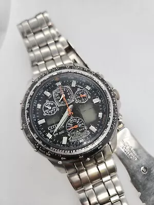 Citizen Skyhawk AT U600-S041341 Eco Drive WR 200 Watch For Parts/Repair • $169.95