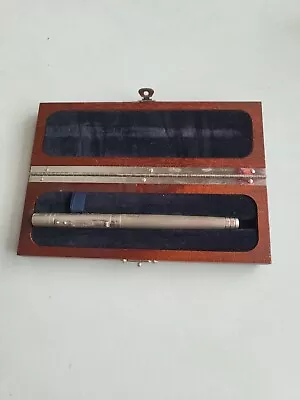 YARD-O-LED SOLID SILVER VICEROY BARLEY Fountain Pen Boxed • £295