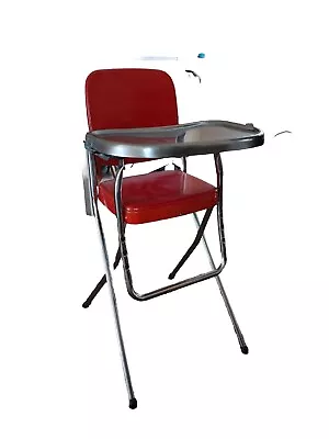 Cosco Metal Red Highchair With Removable Table Top  Hard To Find Nice! • $35