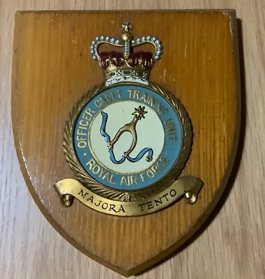 RAF Officer Cadet Training Unit Plaque Crest Shield 17cm X 15cm • £49.99