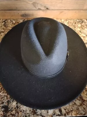 Men's Black Cowboy Hat  Size 7 1/8 Usa.   57 Mex • $29.95