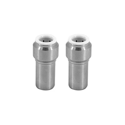 £7.99 • Buy 15mm X 10mm Pushfit Radiator Valve Chrome Reducing Straight SINGLE PAIR