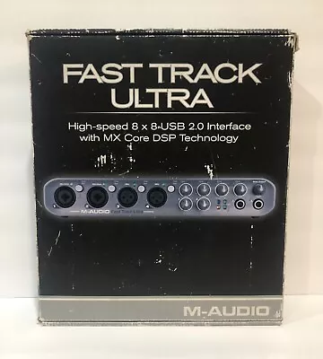 M-Audio Fast Track Ultra Recording Interface USB 2.0 48V Phantom Power In Black • $75
