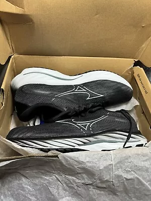 MIZUNO Wave Rider 27 Running Shoes Ebony Illusion Blue Size 10.5 • $99.99