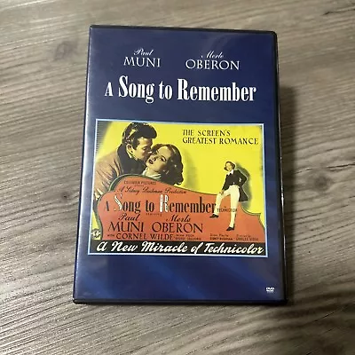 A SONG TO REMEMBER  Paul Muni As Chopin  Merle Oberon  Cornel Wilde  DVD  USA • $9.99