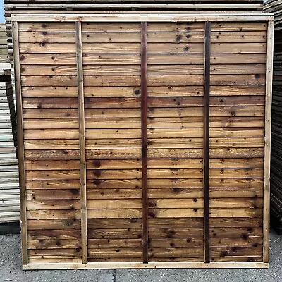 Larch Lap Fence Panels Heavy-Duty Pressure Treated Overlap Handmade In Hampshire • £39.60