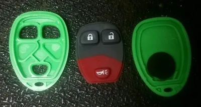 New GREEN Keyless Entry Remote Car Key Fob Shell Case & Pad 15777636 GM Chevy • $7.55