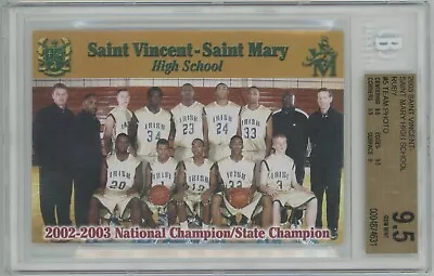 2003 Saint Vincent-St Mary #5 LeBron James Ruby Team Card BGS 9.5 Gem Mint • $249.99