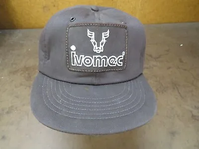 Vintage Ivomec Medicine Vet Bull Pig Dog 1980's USA Farm Trucker Hat Patch • $42.73