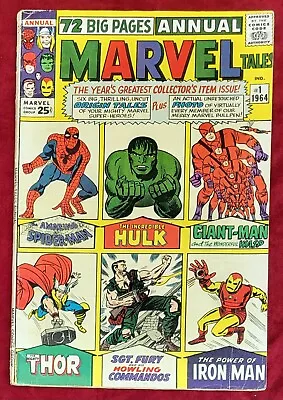 MARVEL TALES #1 Annual 1964 Silver Age 25c Comic Book Grey HULK-Mid Grade (read) • $161.75