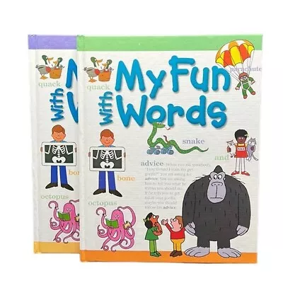 My Fun With Words Dictionary Kids Books A-K L-Z Set Of 2 Hardcover James Ertel • $11.98