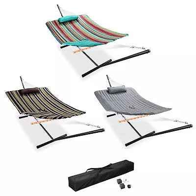 Hammock With Stand For 2 Person 500Lbs With Carrying Case Outdoor Patio Camping • $135.99