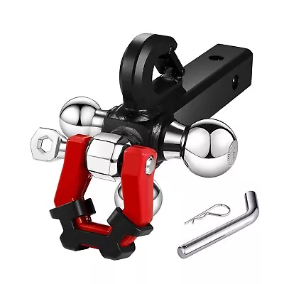 Trailer Hitch Tri Ball Mount And 360 Swivel Tow Shackle  Fits For 2  Receiver • $59.99