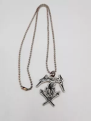 Metallica Silver Tone Metal Necklace Fashion Jewelry • $16.47