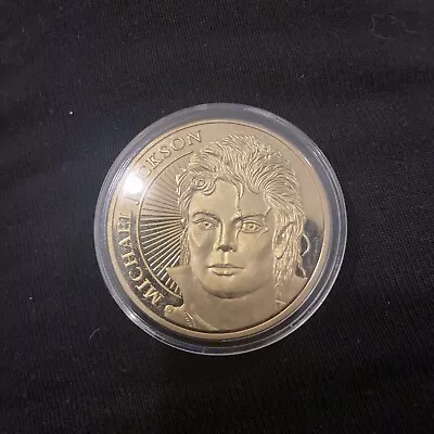 Michael Jackson Gold Plated Commemorative Coin Collectable NEW • $12.62