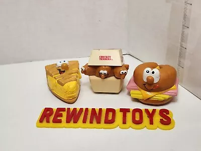 Vintage McDonald's Chicken Tenders Pie Croissant Rolling Fast Food Toys Lot Of 3 • $14.99